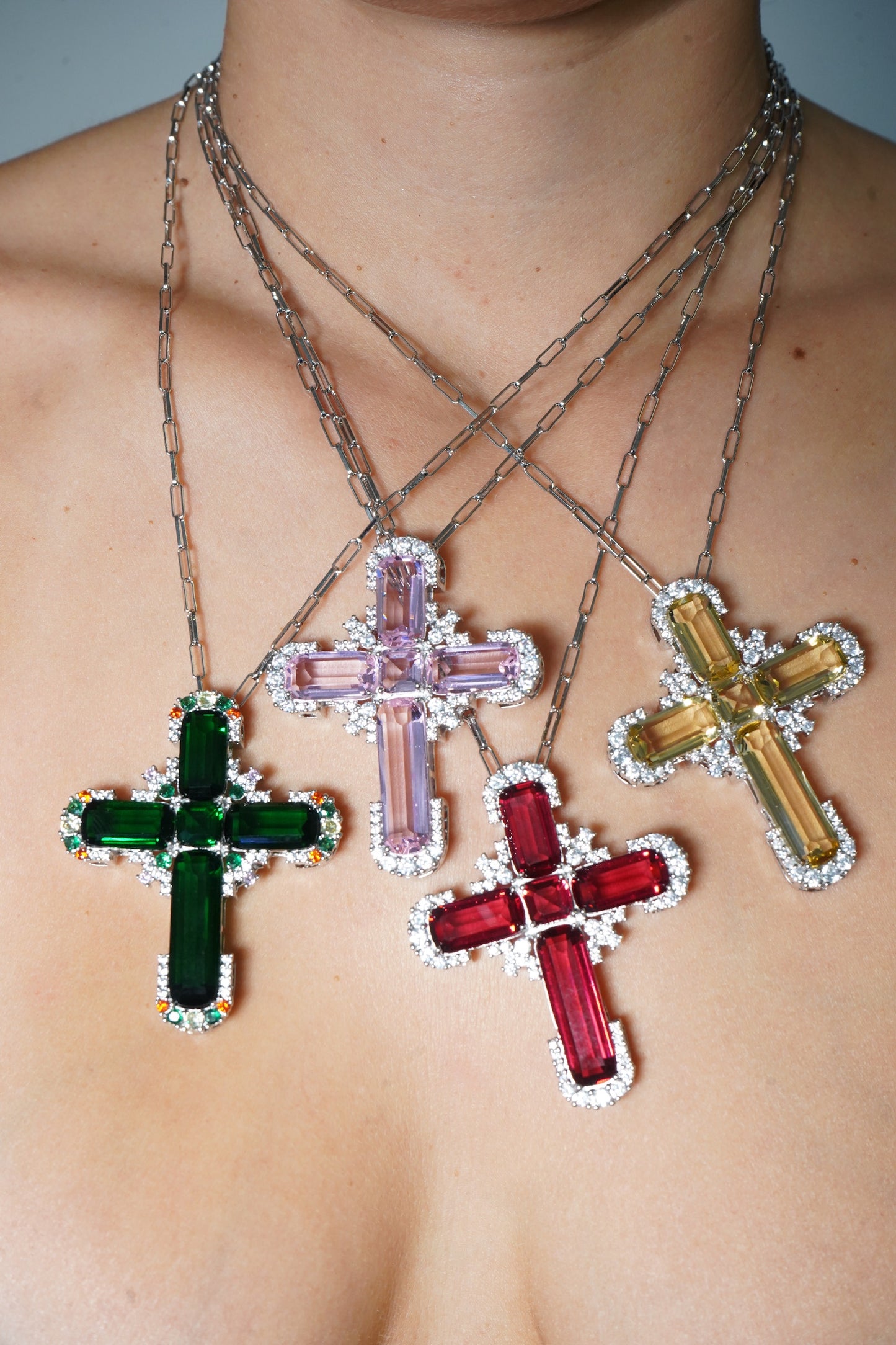 WRLD CROSS SILVER - Green