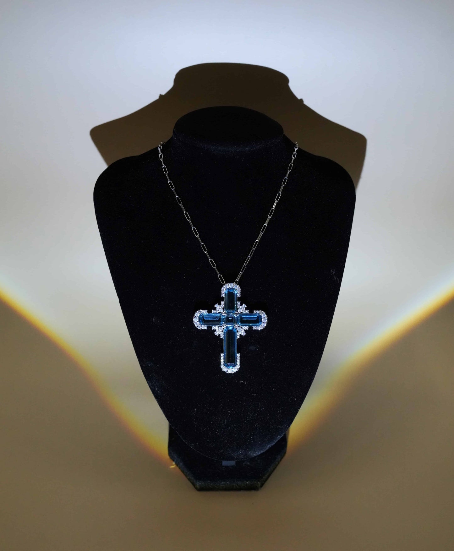 WRLD CROSS SILVER - Blue