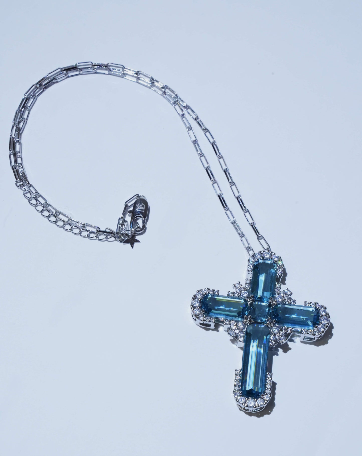 WRLD CROSS SILVER - Blue